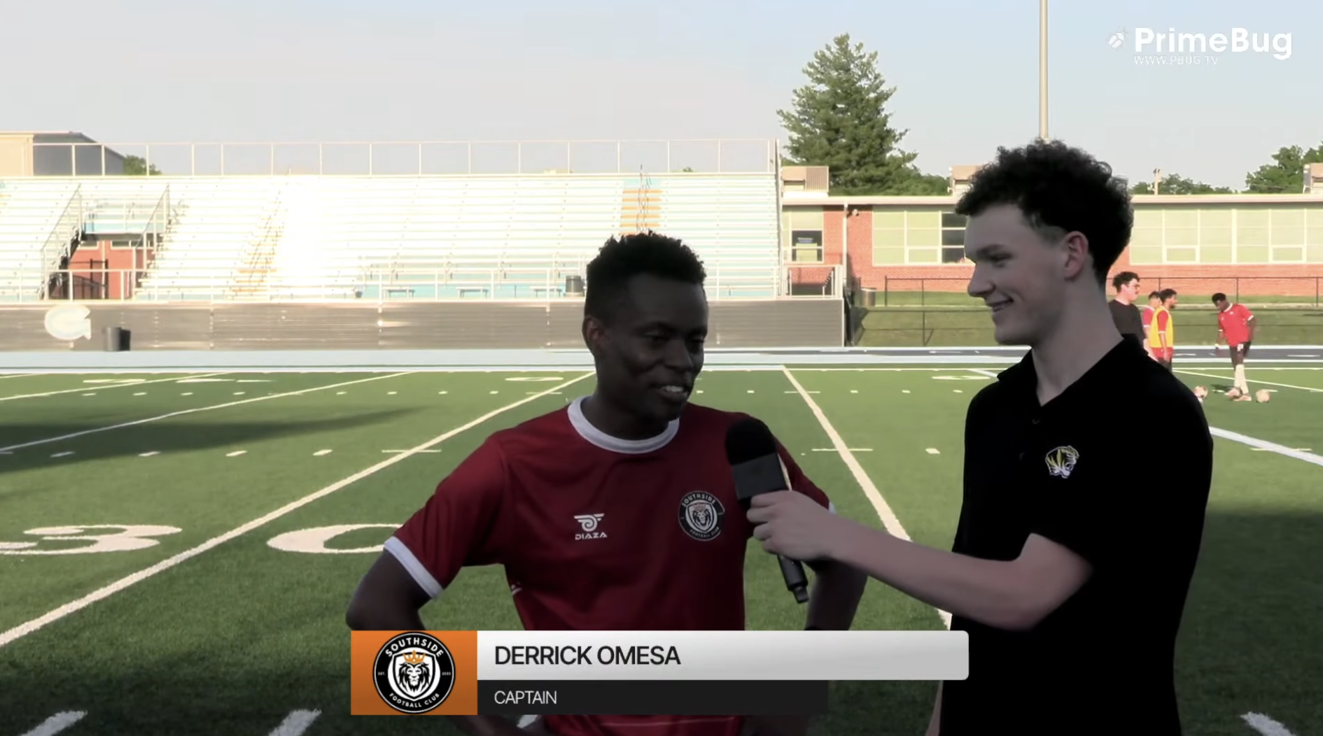 PrimeBug sideline interview and commentary coverage.